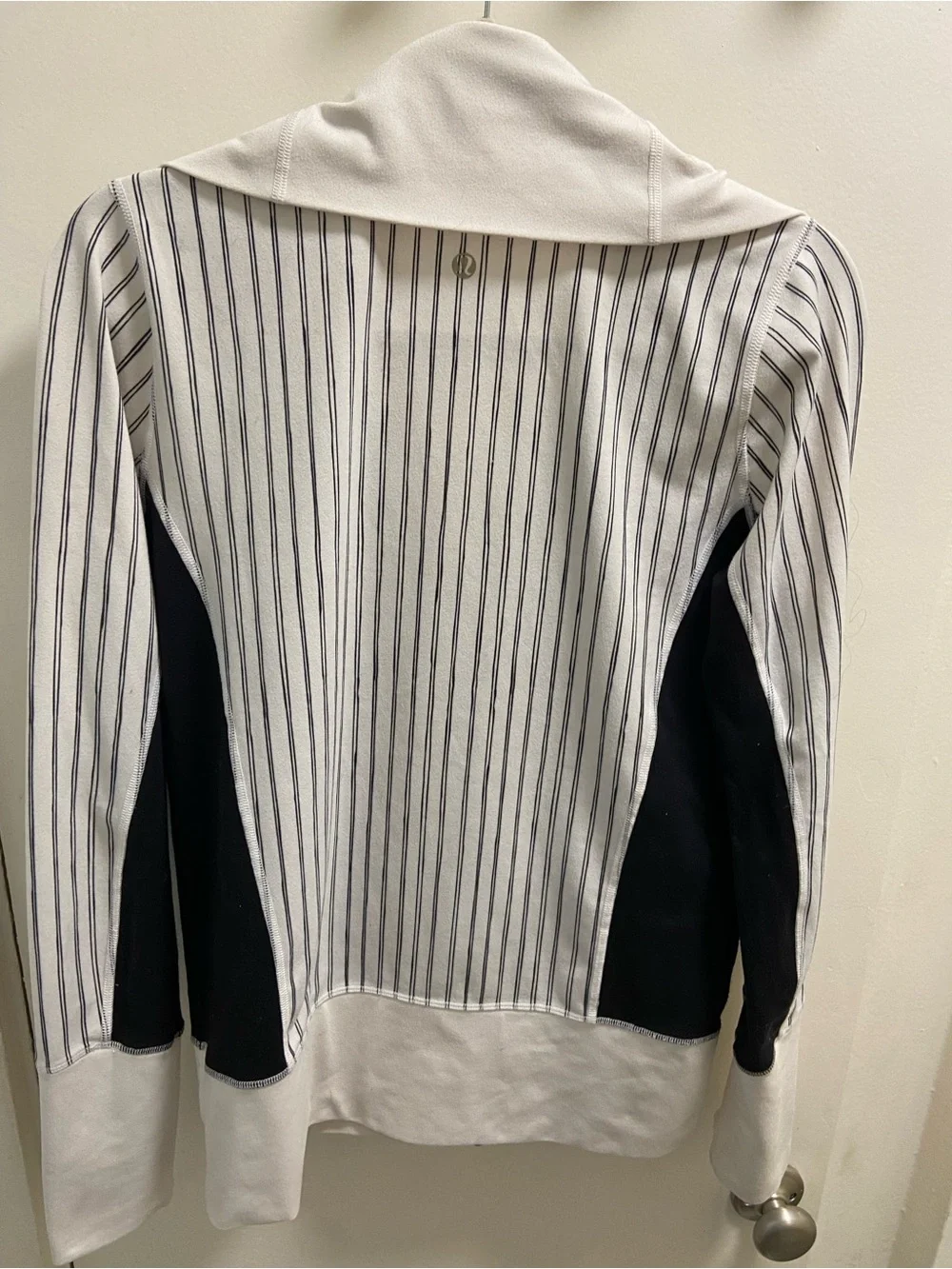 lululemon athletica White and Black Curved-Panel Zip Jacket